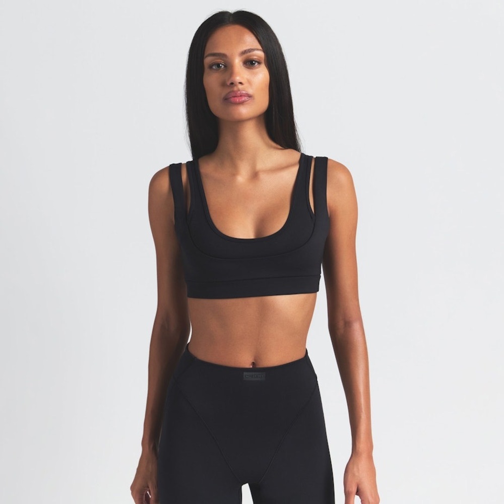 NWT NIKE SKIMS double strap scoop top•obsidian•Sm